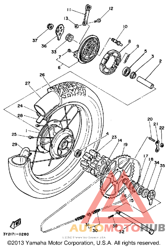 Переднее колесо