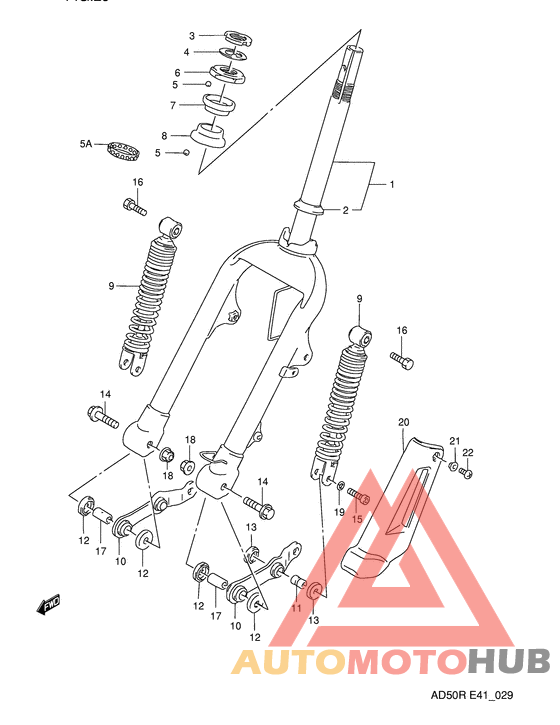 Вилка передней оси