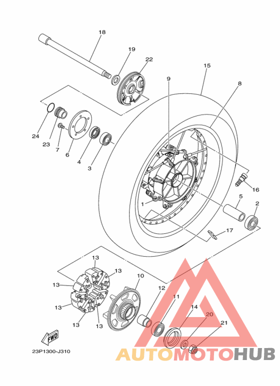 Переднее колесо