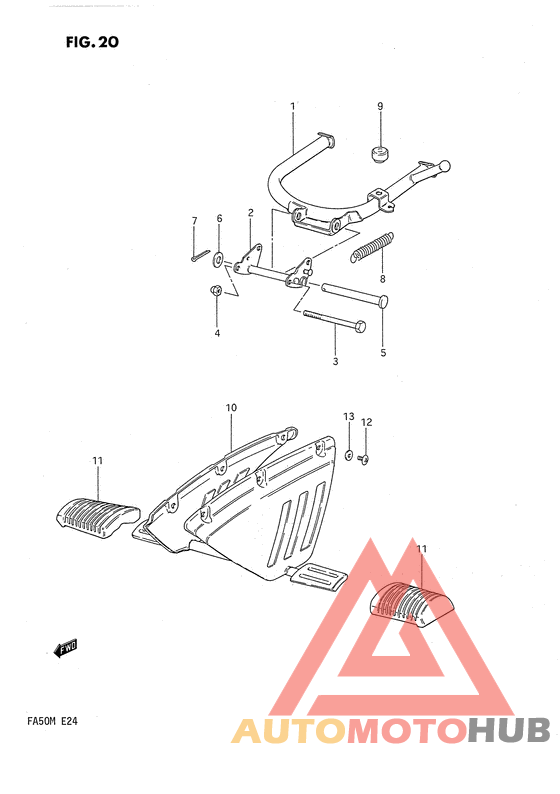 Center stand - footrest