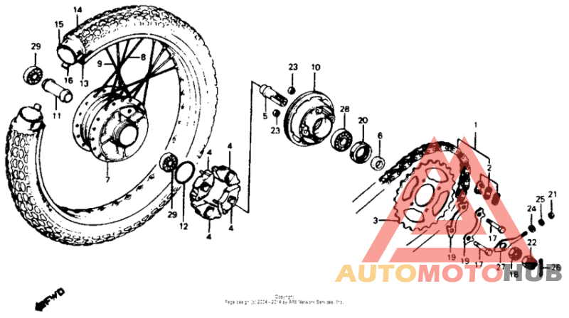 Переднее колесо