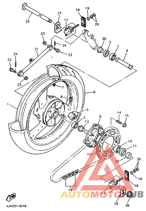 Переднее колесо