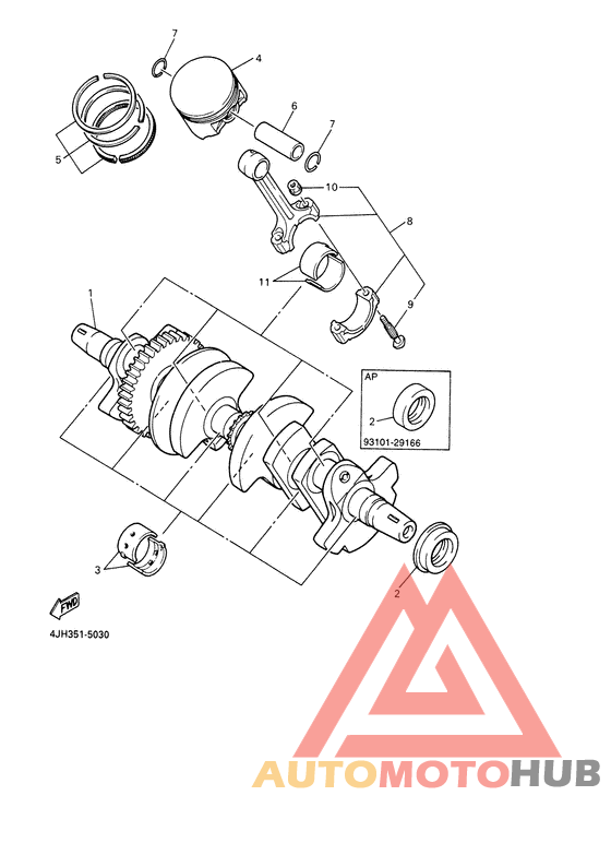 Vilebrequin. piston