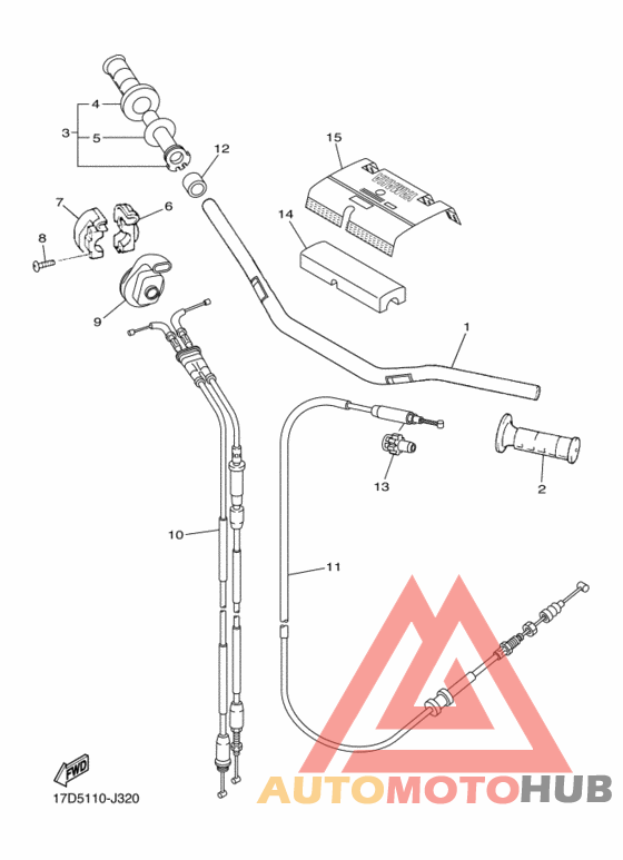 Steering handle & cable