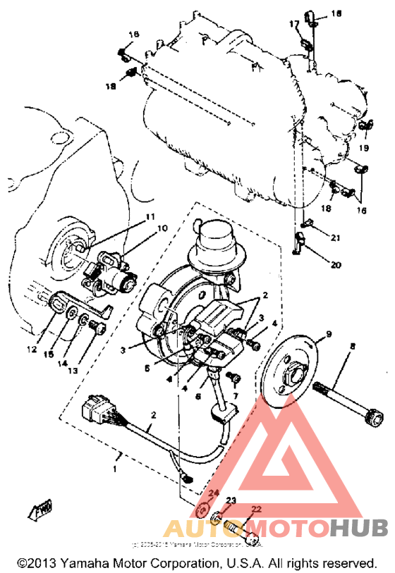 Pickup coil-clamp-governor