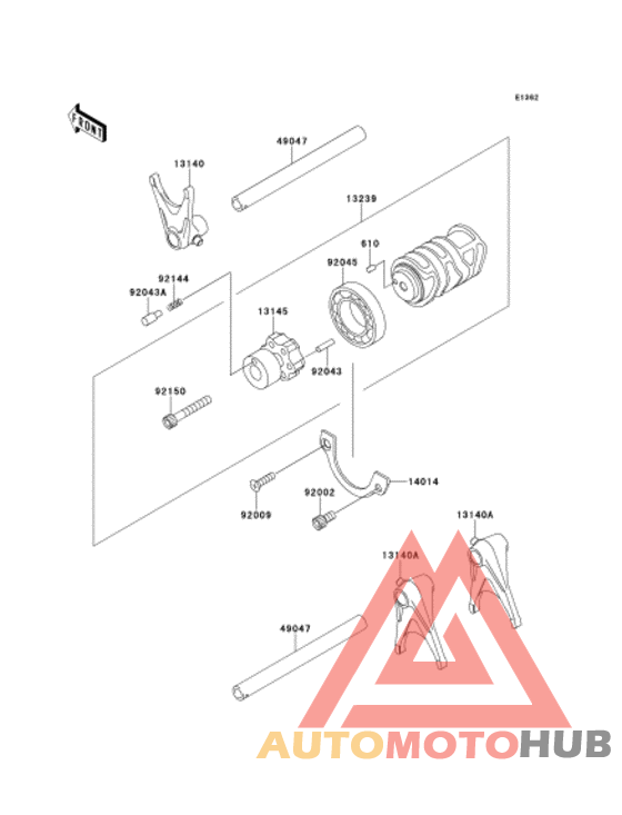Gear change drum & forks