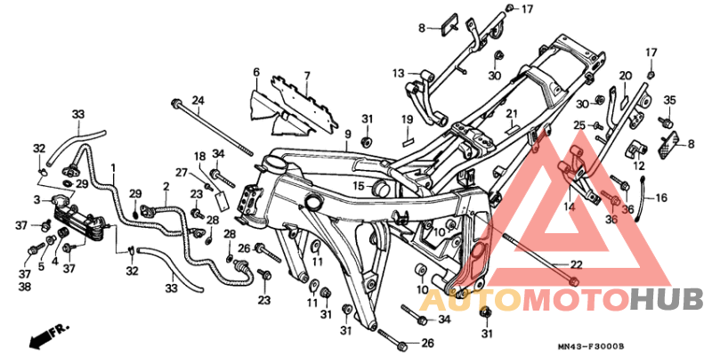 Frame body/oil cooler
