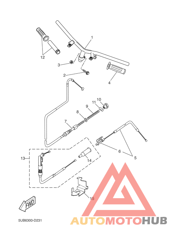 Steering handle & cable