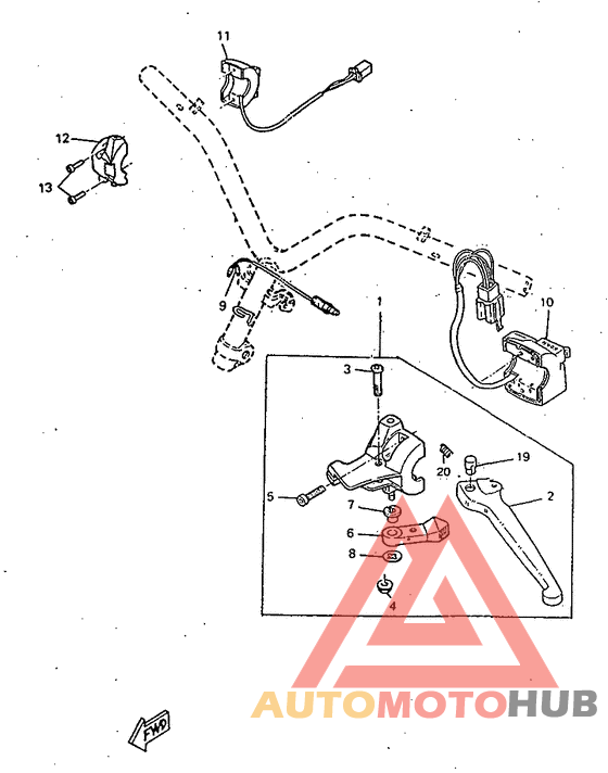 Handle switch. lever
