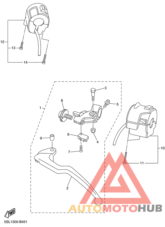 Handle switch. lever