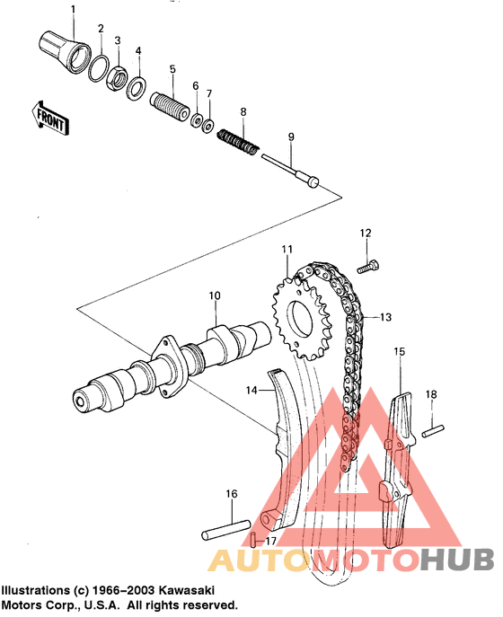 Camshaft/chain/tensioner