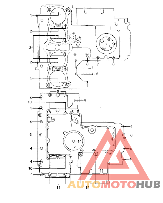 Crankcase bolt & stud patter