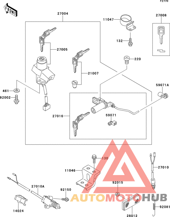 Ignition switch(zr550-b2/b3/b4)