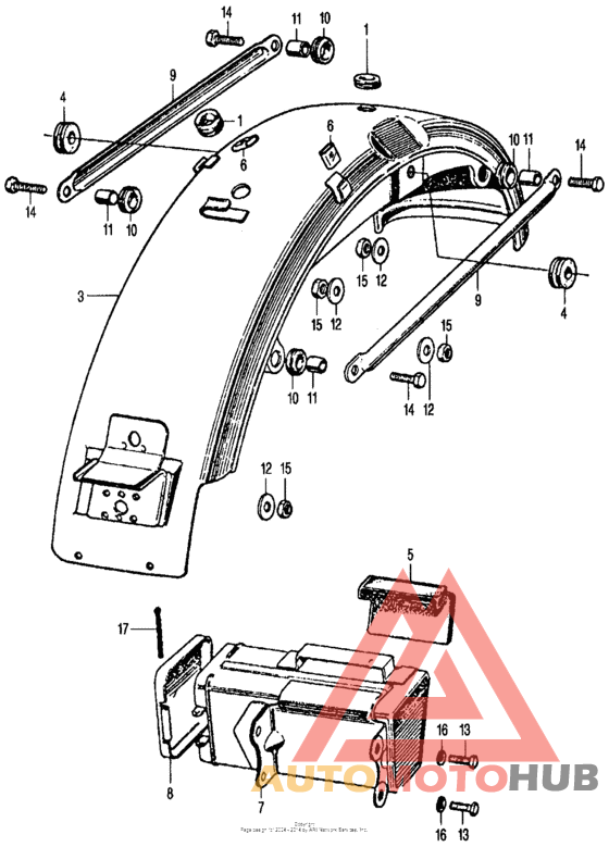 Rear fender + tool box k2