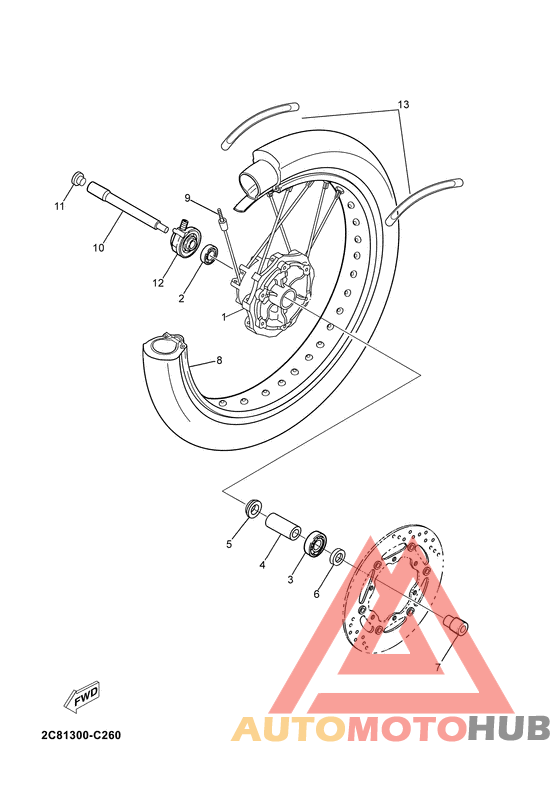 Переднее колесо