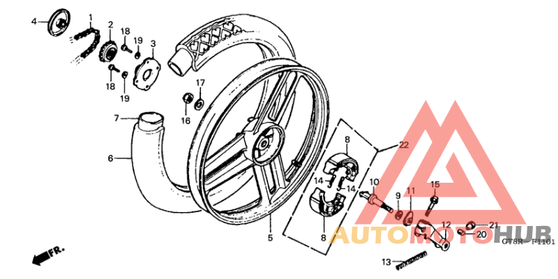 Rear wheel complete assy