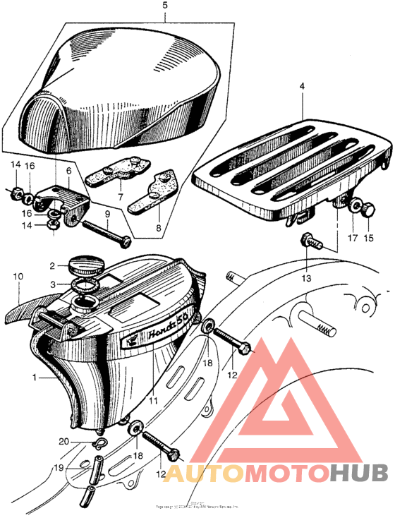 Fuel tank + seat