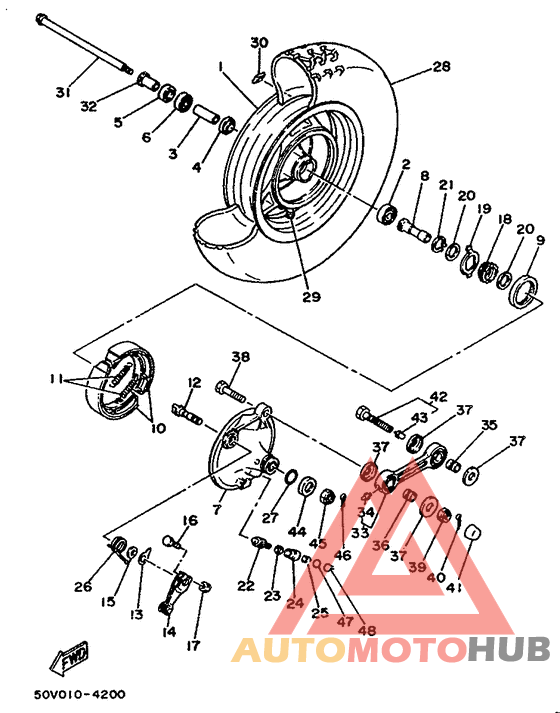 Переднее колесо
