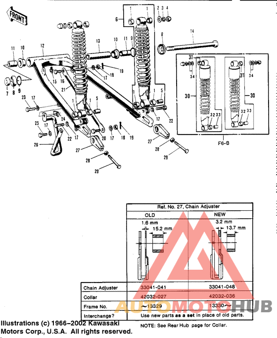 Swing arm/shock absorbers