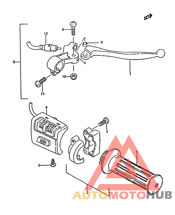 Right handle switch for p02, p04, p16, p18, p39, p41