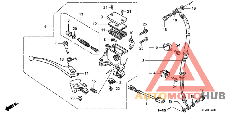 Fr. brake master cylinder