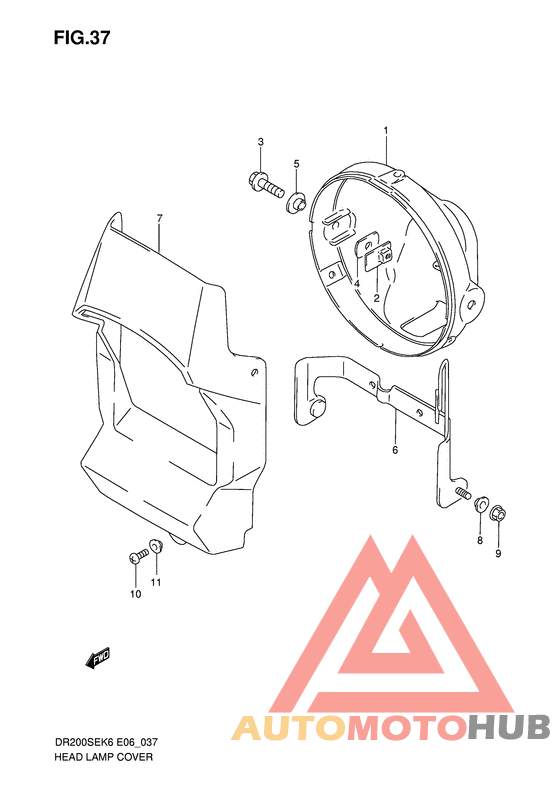 Headlamp cover  front fender