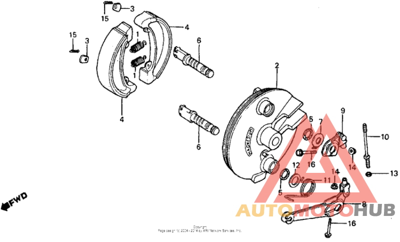 Front brake panel 81-82