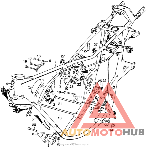 Frame + wire harness