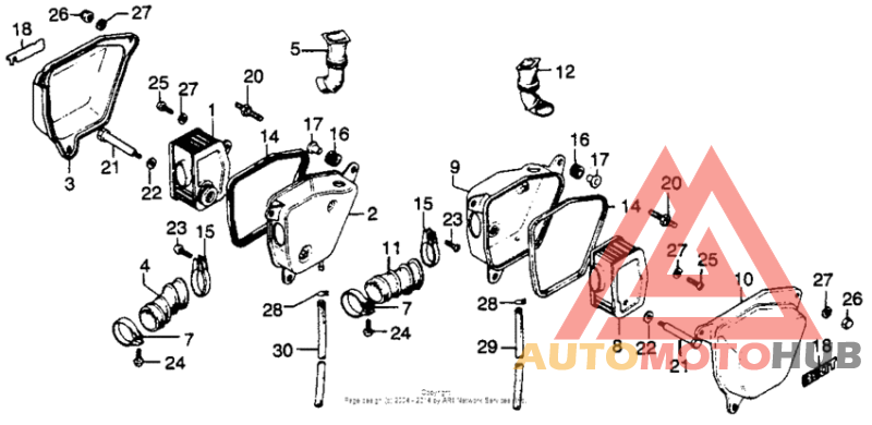 Air cleaner + side cover