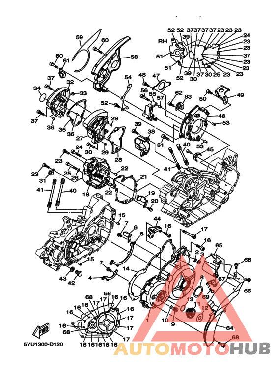 Crankcase cover ass`y  (v