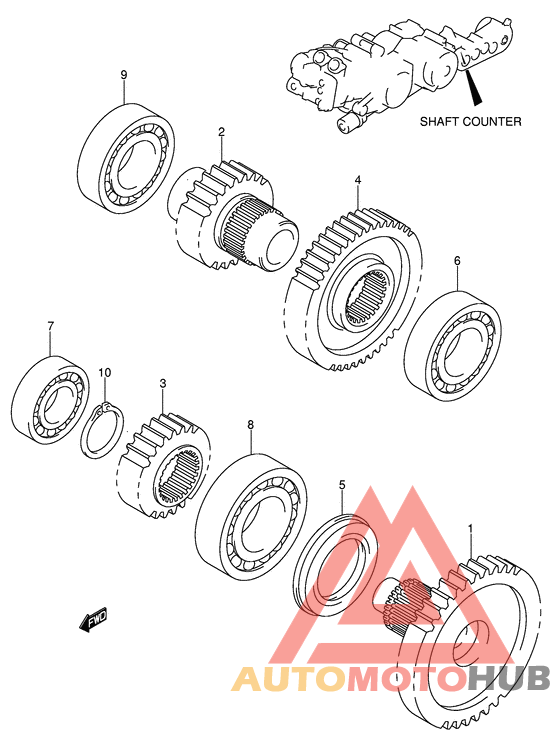 Shaft counter/idler