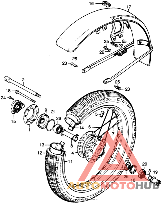 Front wheel + front fender