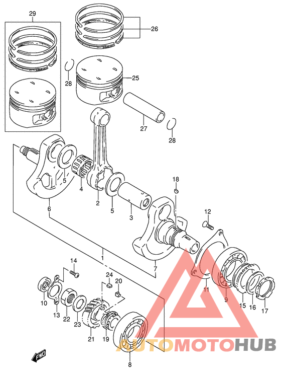 Вал коленчатый
