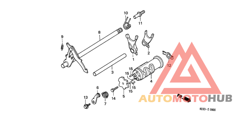 Shift drum/shift fork