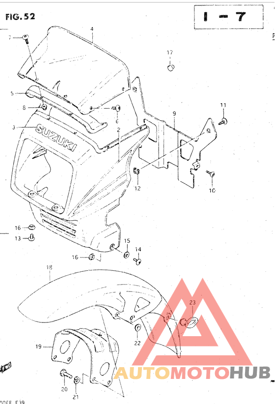 Cover headlamp - front fender