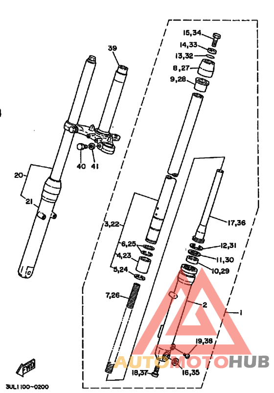 Вилка передней оси