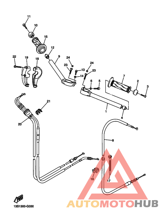 Steering handle & cable