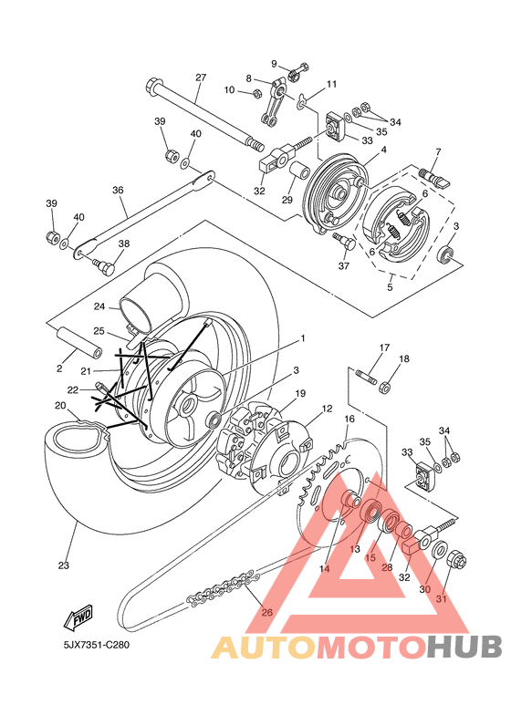 Переднее колесо