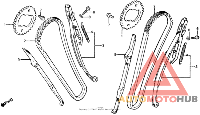 Cam chain + tensioner