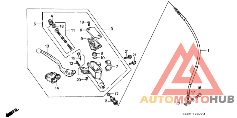 Fr. brake master cylinder