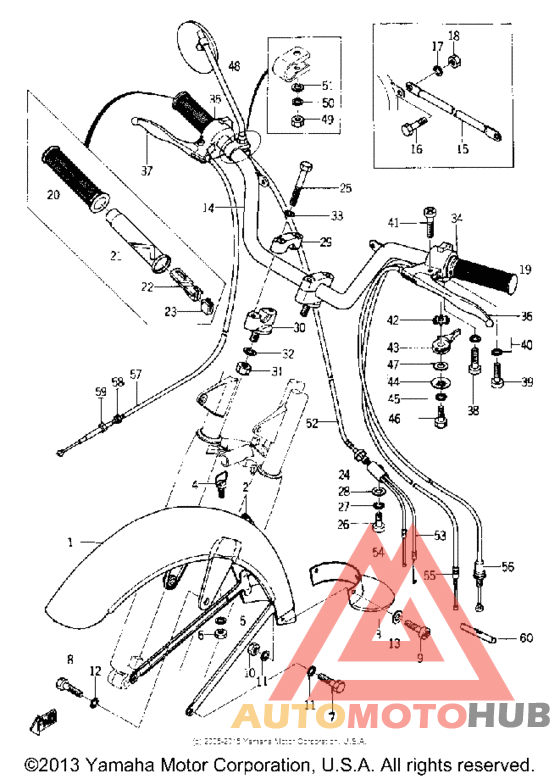 Handle and front fender