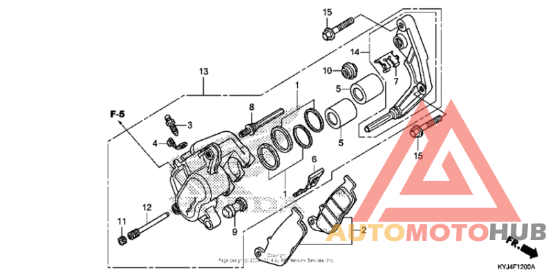 Front brake caliper (cbr250r)