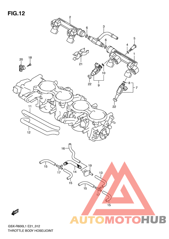 Throttle body hose/joint