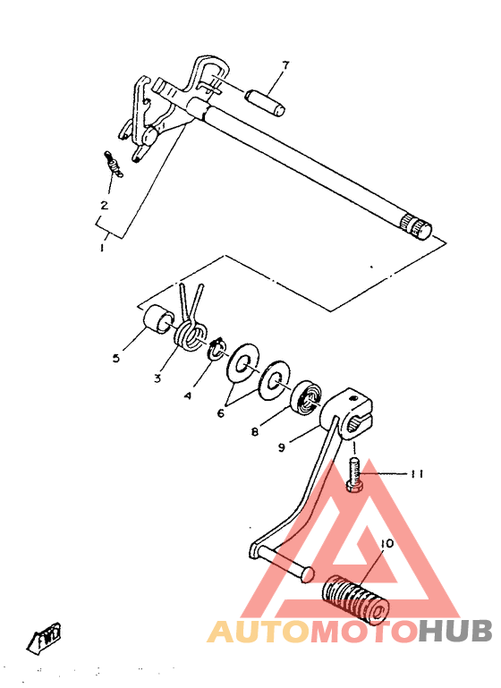 Eje de cambio - palanca