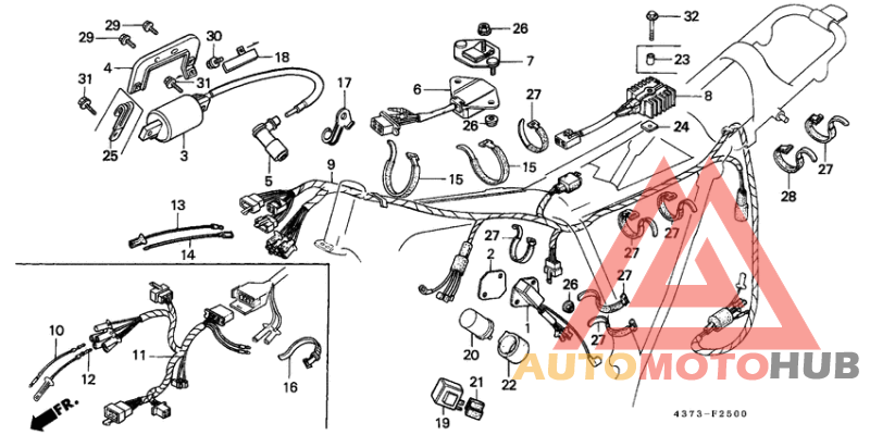 Wire harness/ ignition coil/c.d.i. unit