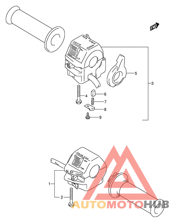 Рулевой переключатель