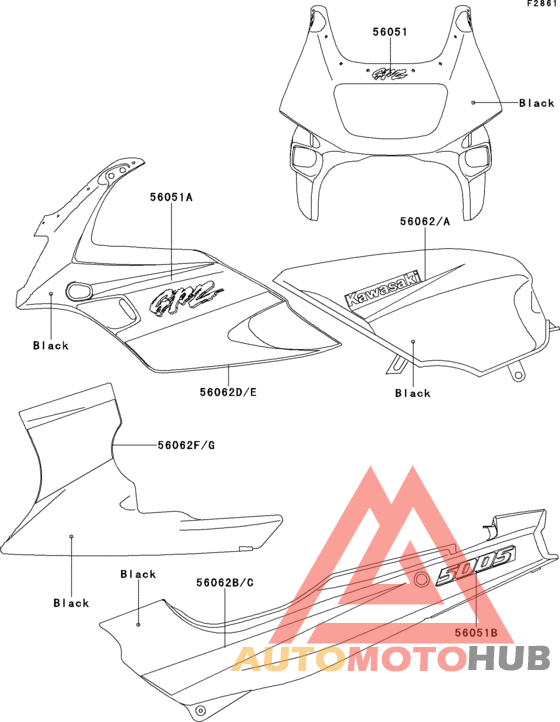 Decals(black)(ex500-e5/e6)