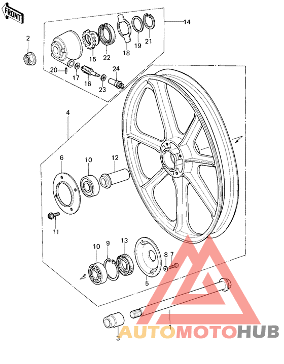 Front wheel/hub
