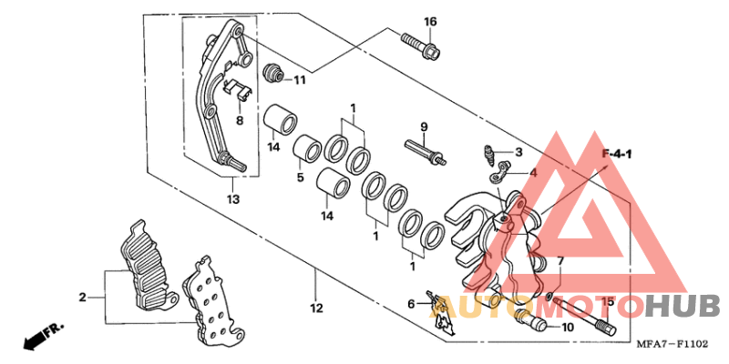 L. front brake caliper