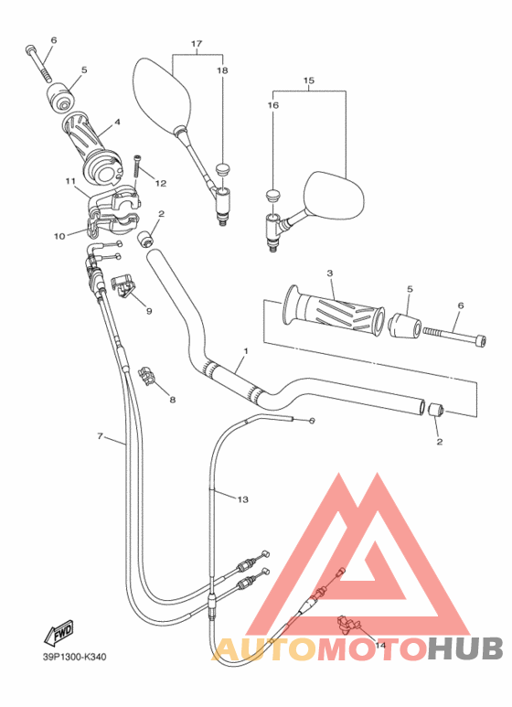 Steering handle & cable